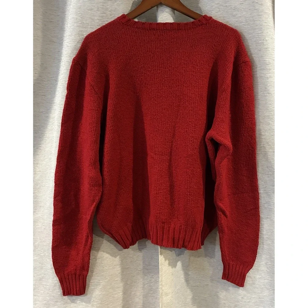 Vintage Polo Ralph Lauren Sweater Mens‎ Size XL Red Pullover Chunky Knit 90s